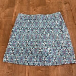 Vineyard Vines Performance‎ Skort Knit Shell Diamond Small Blue Preppy Tennis